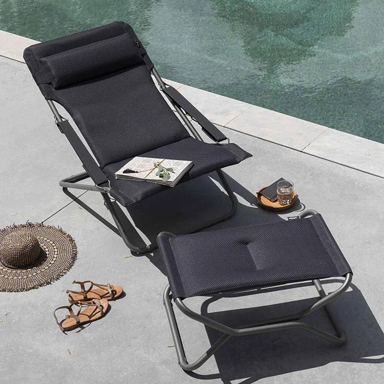 Lafuma-Mobilier - Repose Pieds acier batyline dark grey Next Be Comfort Lafuma Mobilier - Imagen 8