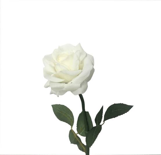 Kalyste - Kalyste - Tige de rose blanche artificielle H.65 cm