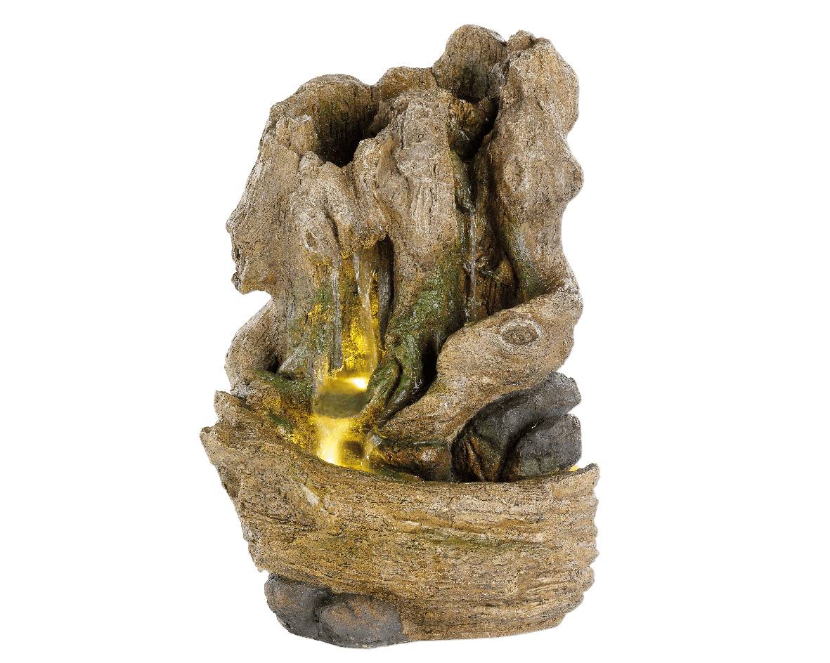 Decoris - Decoris - LED Fuente tronco natural L.35 x l.40 x H.59 cm