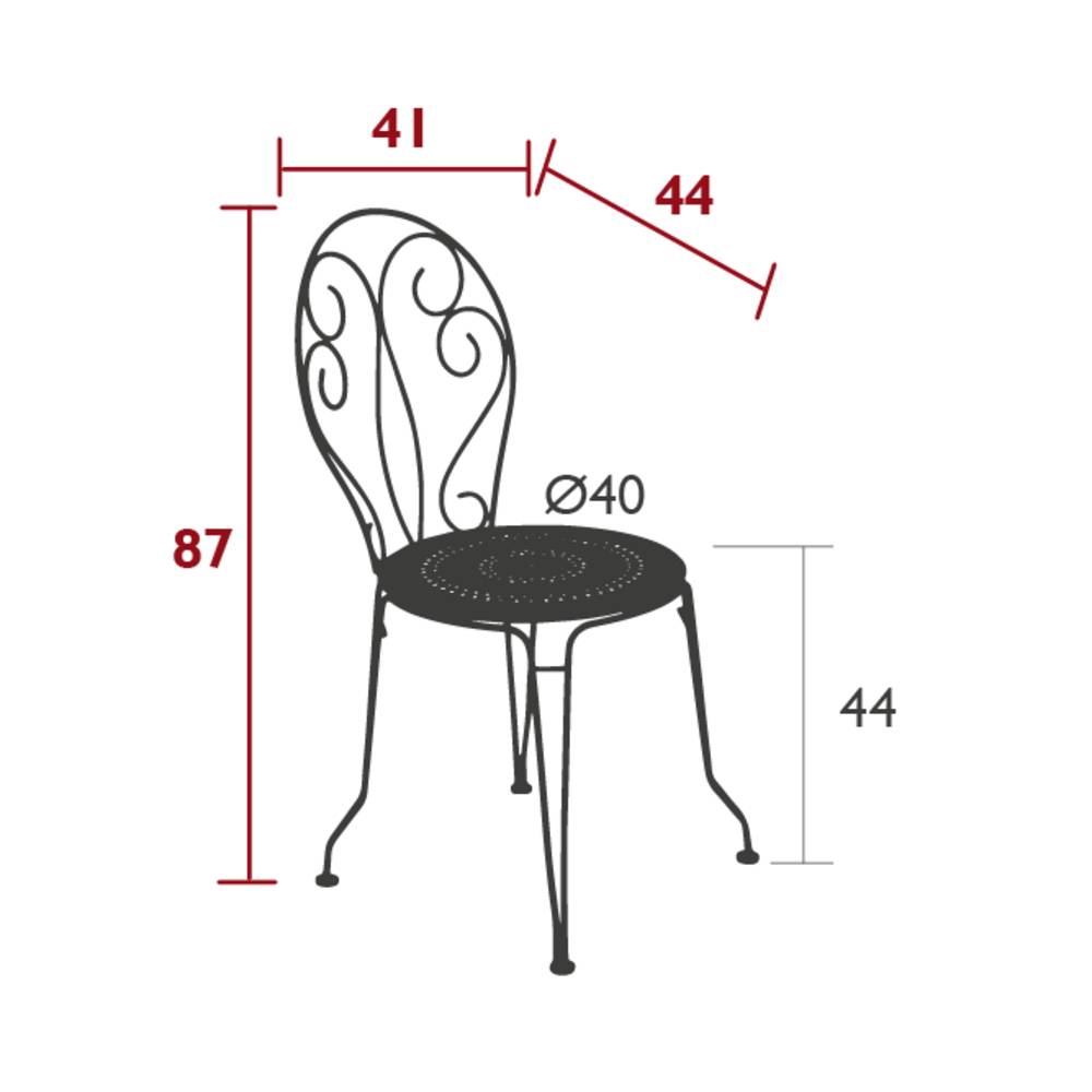 Fermob - Chaise de jardin acier carbone Montmartre Fermob - Imagen 6