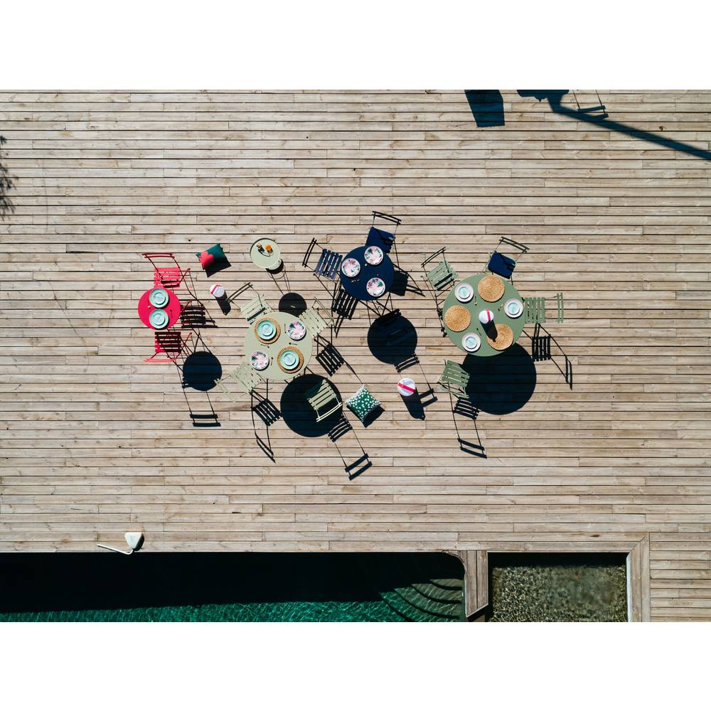 Fermob - Table de jardin ronde pliante acier cactus 4 personnes Bistro Fermob - Image 4