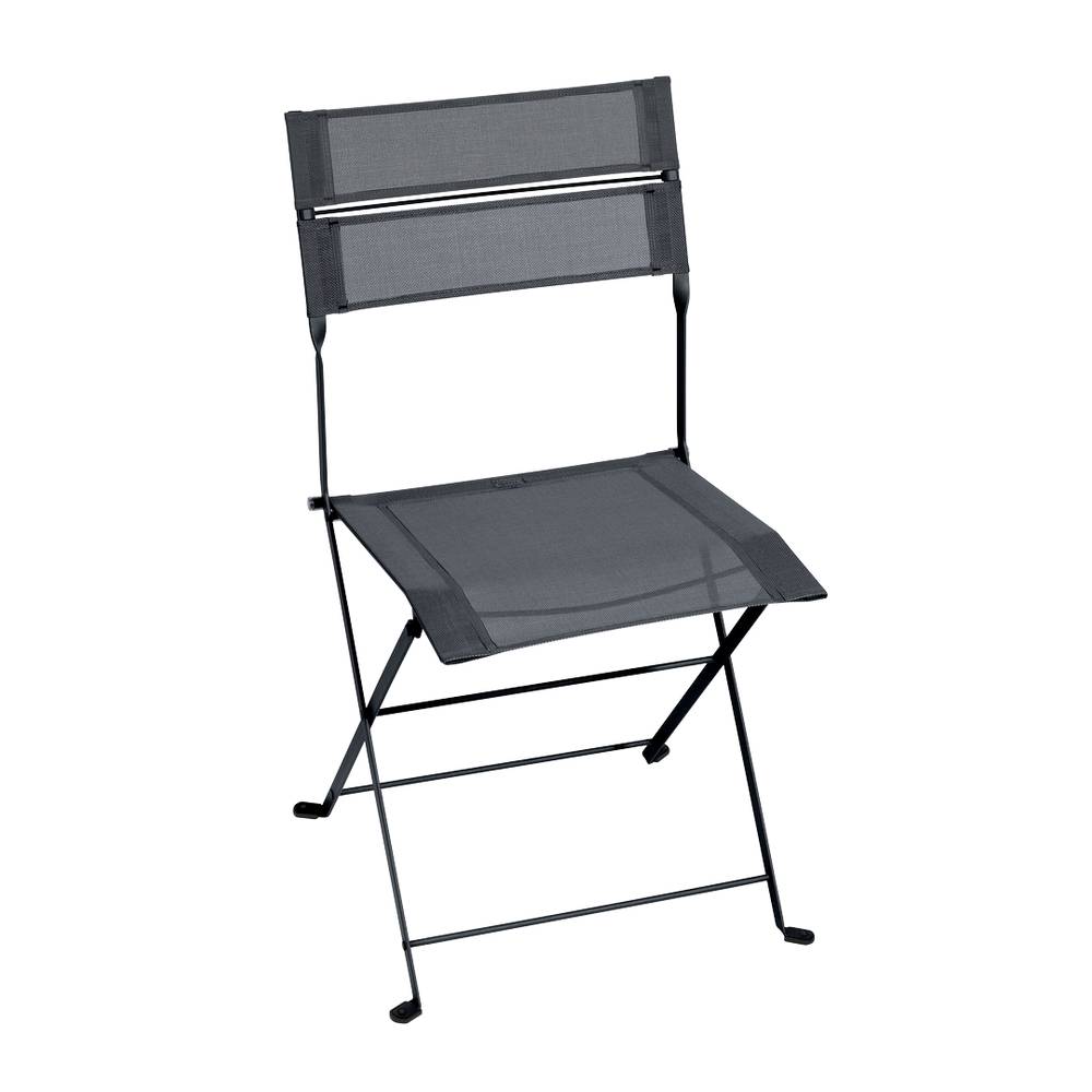 Fermob - Chaise de jardin pliante acier textilène carbone Latitude Fermob