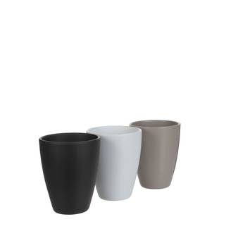 Tusca pot ronde mat 3 assorti pdq -ceram.-Blanc- h17xd13,5cm