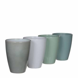 Tusca pot ronde vert menthe 4 Ass pdq -ceram.-Blanc- h17xd13,5cm
