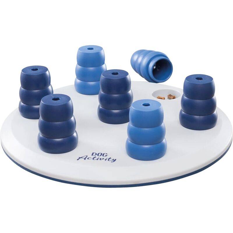 Activité canine jeu de stratégie plastique blanc bleu Ø 29 cm - TRIXIE - Imagen 5