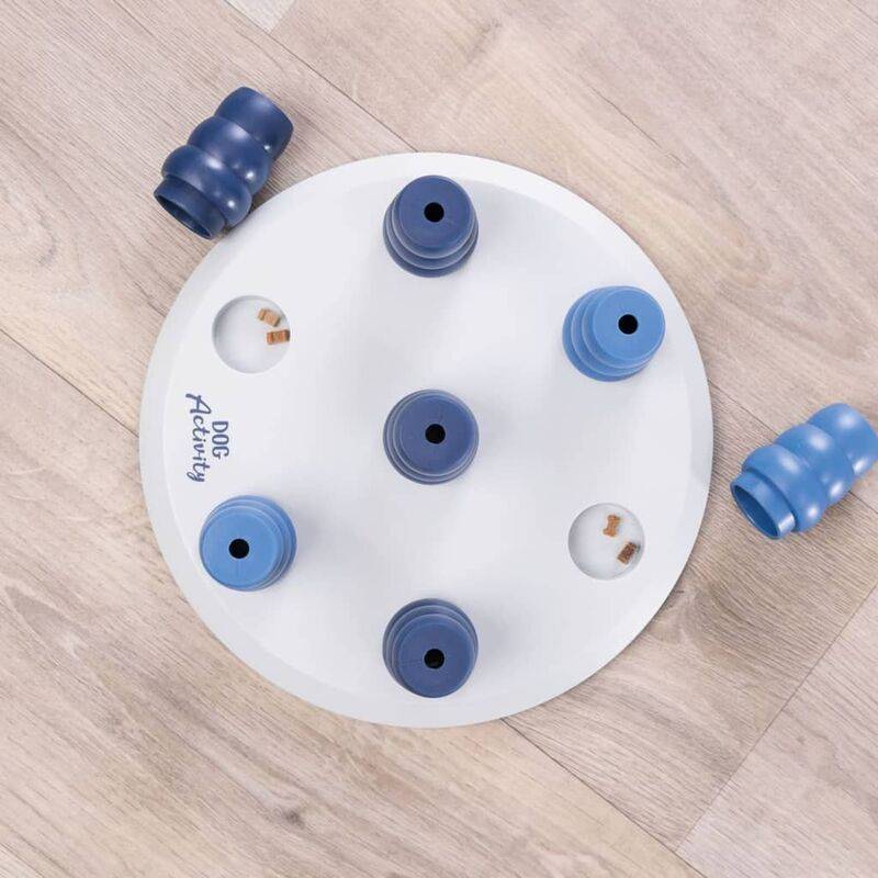 Activité canine jeu de stratégie plastique blanc bleu Ø 29 cm - TRIXIE - Imagen 2