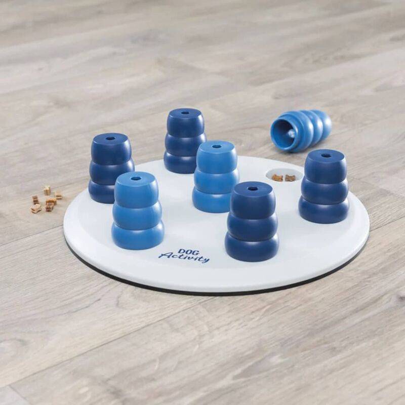 Activité canine jeu de stratégie plastique blanc bleu Ø 29 cm - TRIXIE - Imagen 3