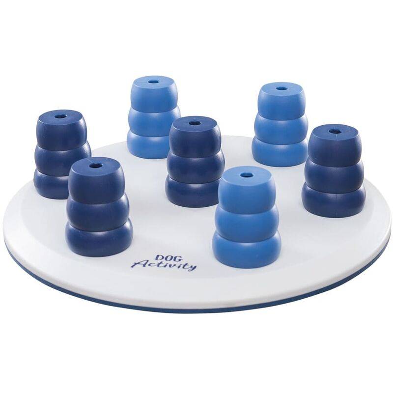 Activité canine jeu de stratégie plastique blanc bleu Ø 29 cm - TRIXIE - Imagen 4