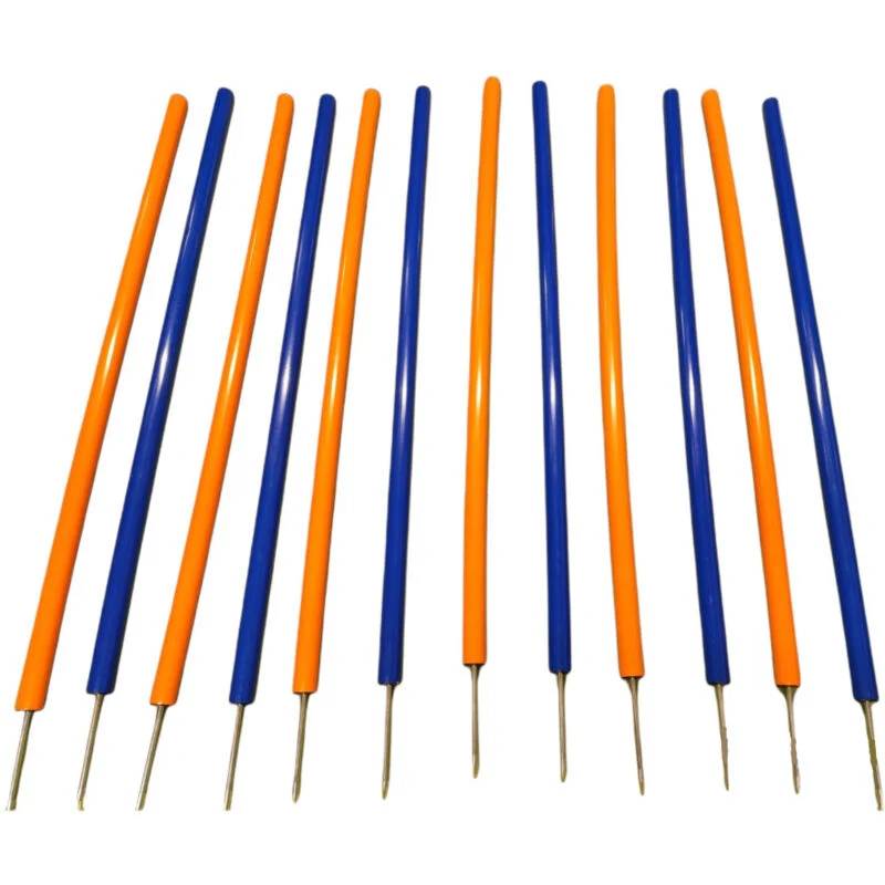 Ensemble de piquets de slalom Plastique Bleu et Orange H 115 cm Ø 3 cm – Aucune - Imagen 3