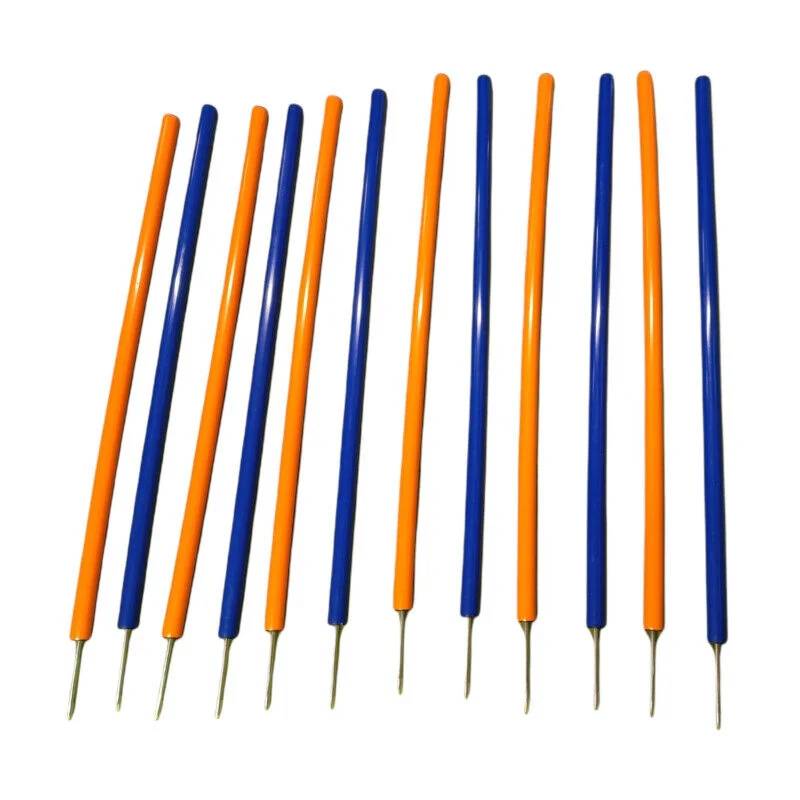 Ensemble de piquets de slalom Plastique Bleu et Orange H 115 cm Ø 3 cm – Aucune - Imagen 2