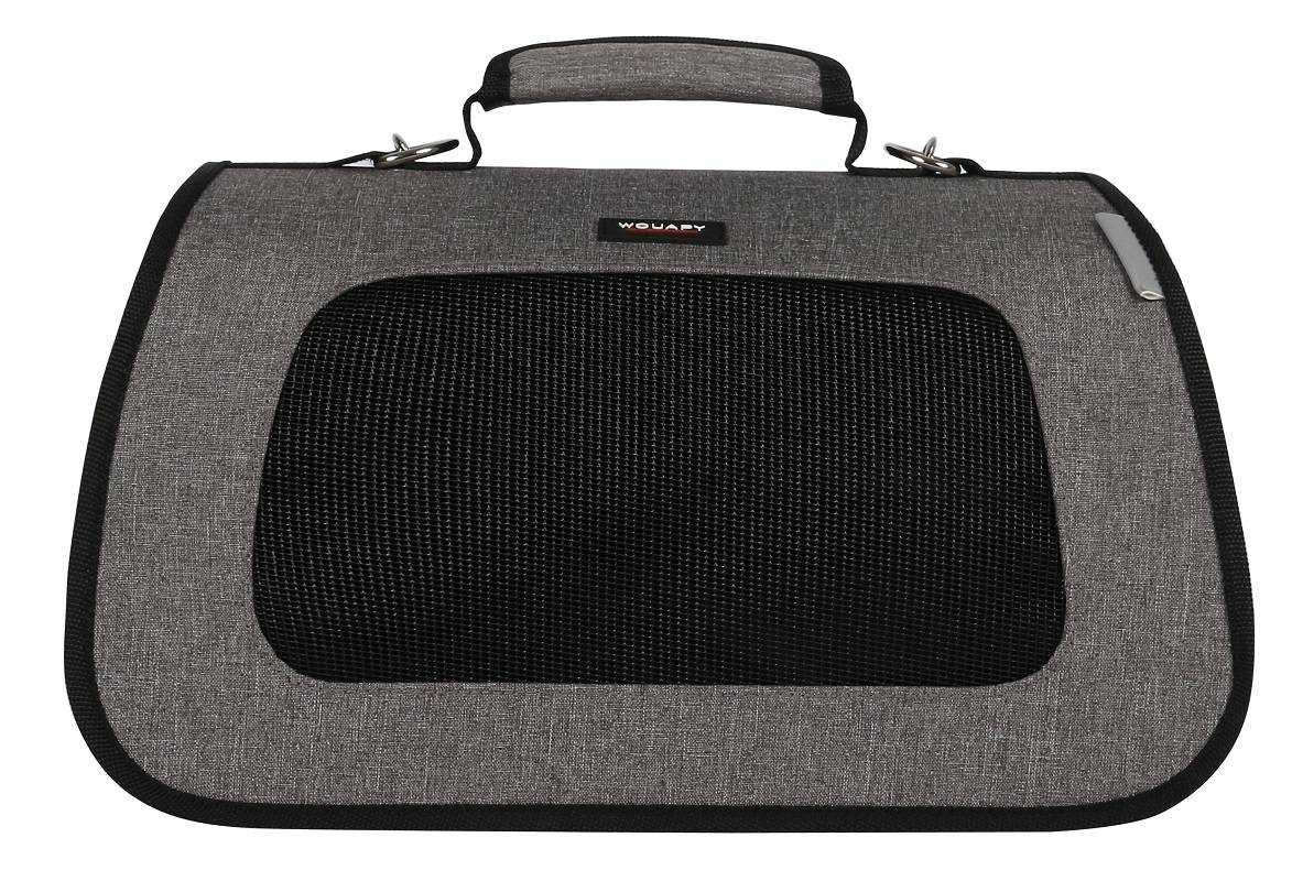 Wouapy - Wouapy - Sac de transport pliable Gris pour chien Taille MM - Imagen 1
