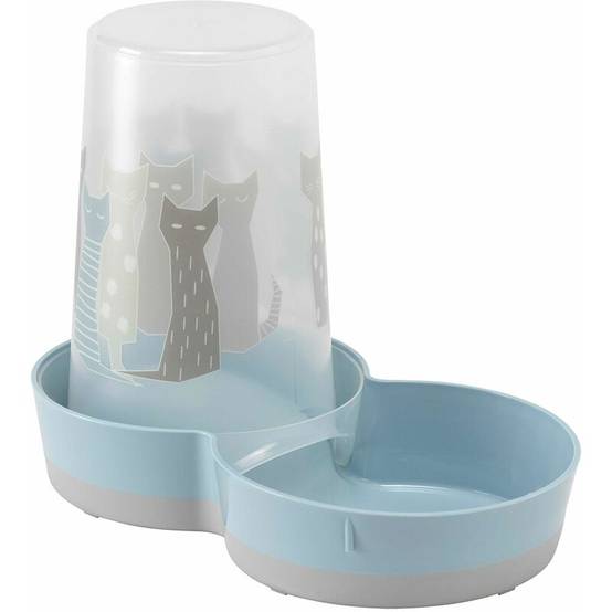 Distributeur de croquettes et eau plastique sérigraphié 1,5 litres - MODERNA - Image 2