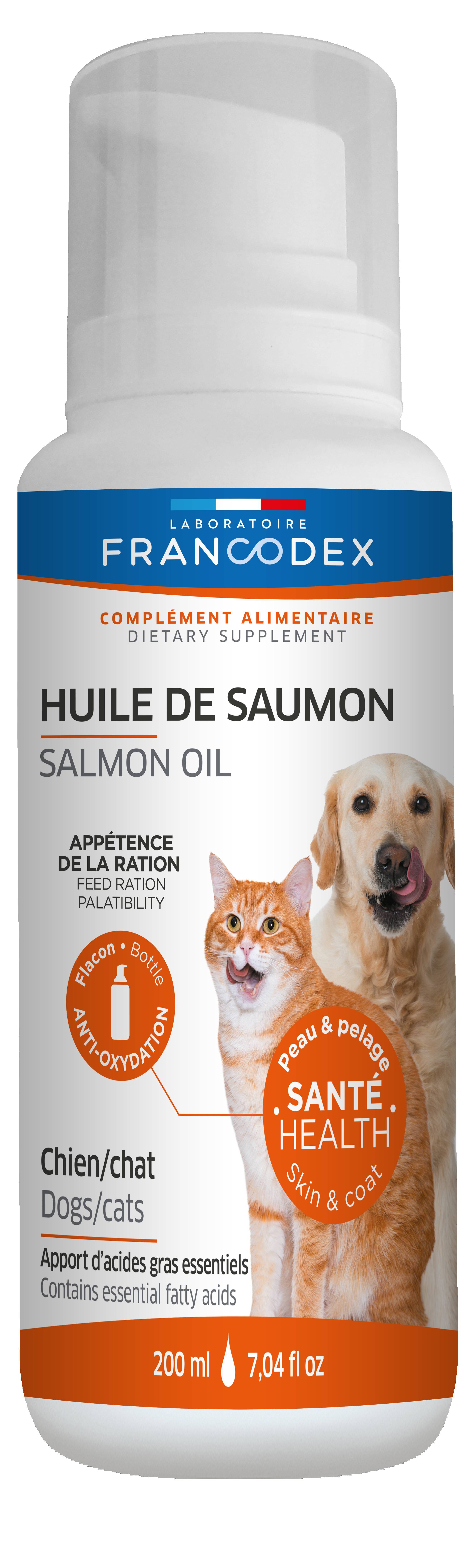 Francodex - Huile de saumon chien chat - FRANCODEX - Imagen 1