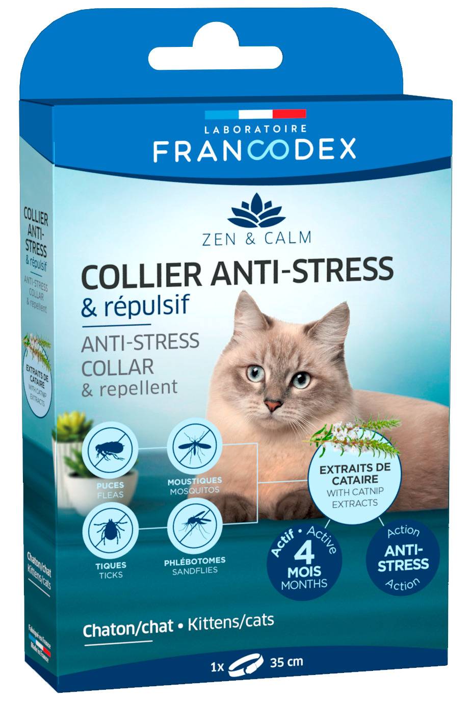 Francodex - Collier anti-stress et répulsif pour chaton et chat - Imagen 1