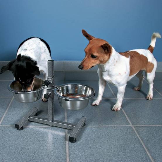 Jeu de Bols Support Réglable Métal Argent Ø 20 cm H 40 cm 3,6 L - TRIXIE - Image 3