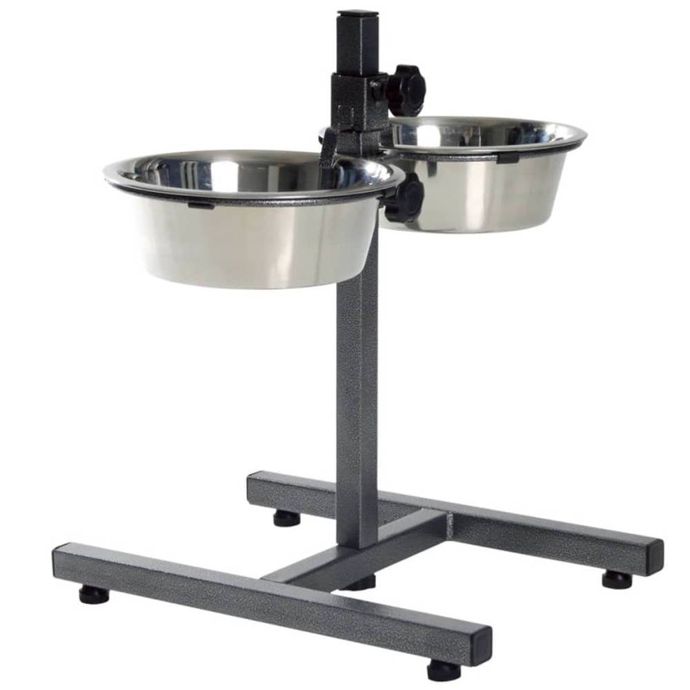 Jeu de Bols Support Réglable Métal Argent Ø 20 cm H 40 cm 3,6 L - TRIXIE - Imagen 2