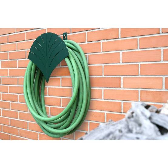 Mermier Jardin - Porte-tuyau mural acier vert 28x33x15 cm - MERMIER - Image 4