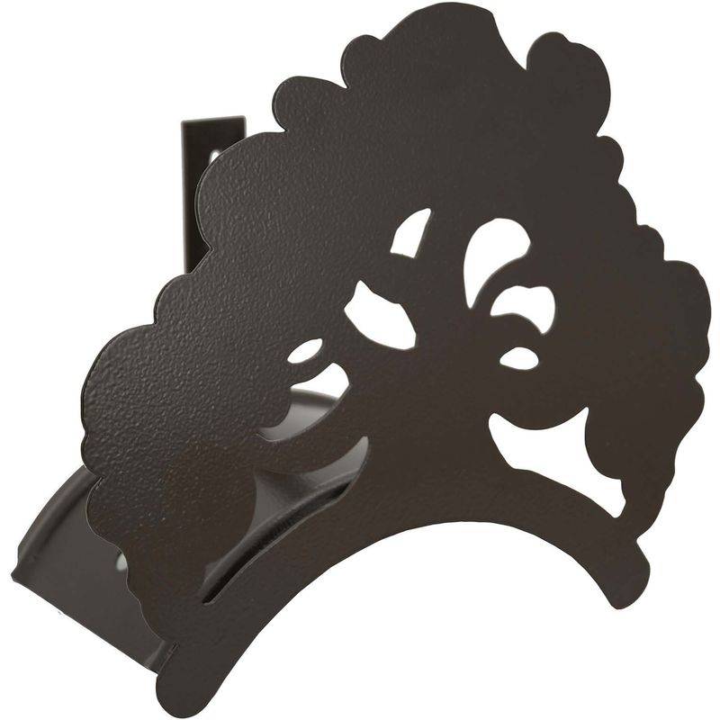 Mermier Jardin - Porte-tuyau mural acier marron L 28,50 cm H 25 cm - MERMIER