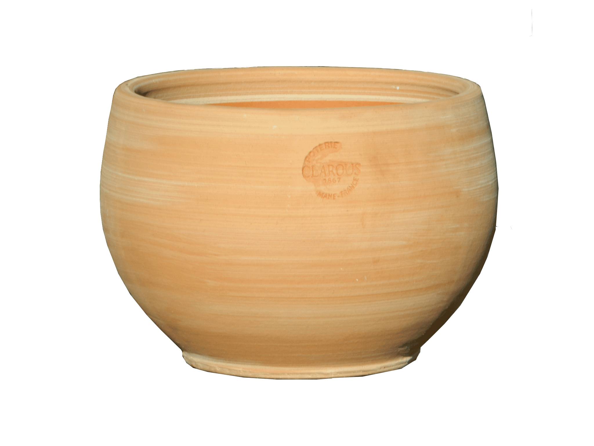 W.Hairie-Grandon - Pot Boule Terre Cuite Patinée Terre - CLAROUS - Image 1
