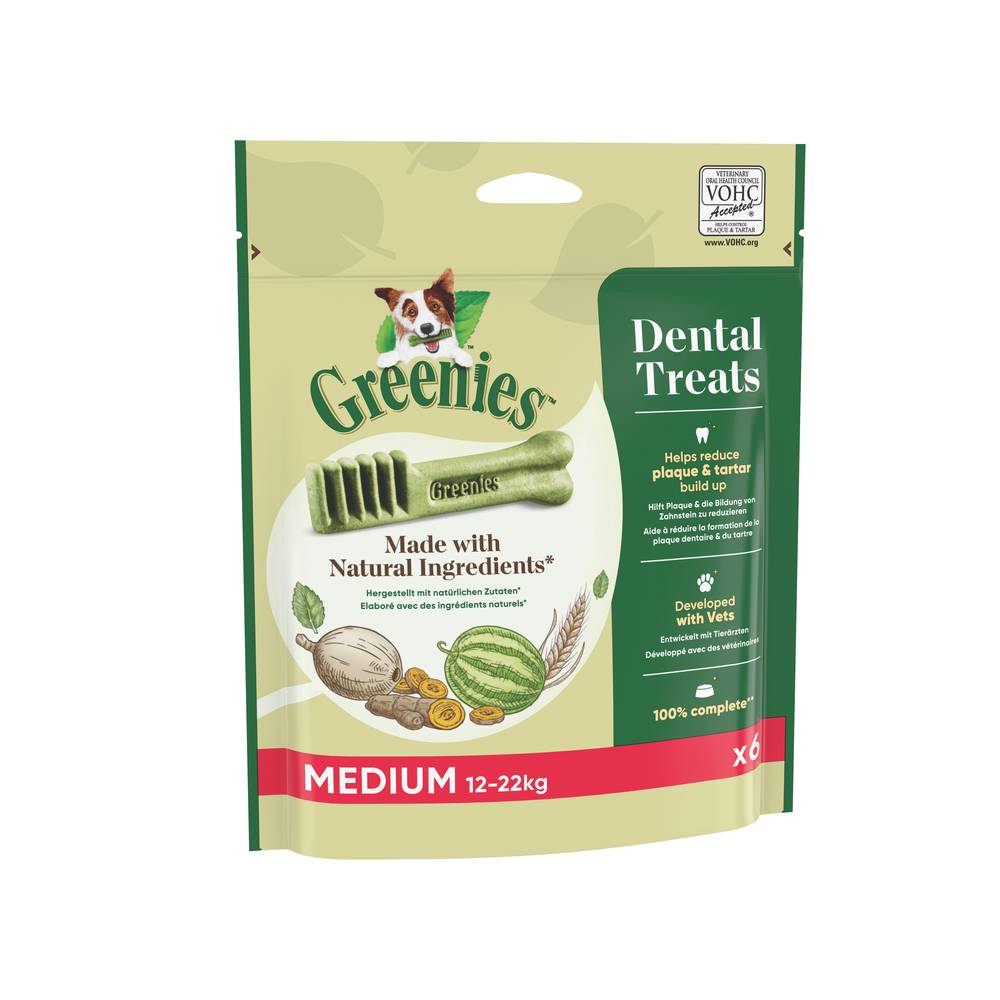 Greenies - Friandises Sticks Dentaires MEDIUM pour Chien Moyen x6 - GREENIES - Imagen 2