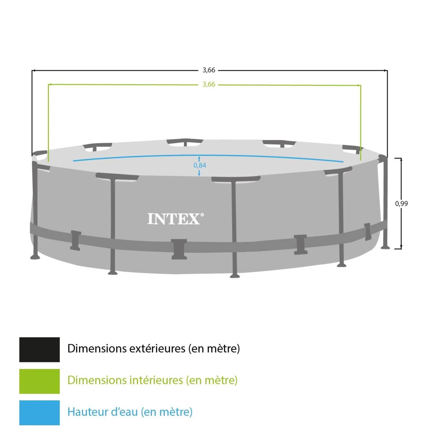 Intex - Piscine Tubulaire Ronde Prism Frame - INTEX - Imagen 5
