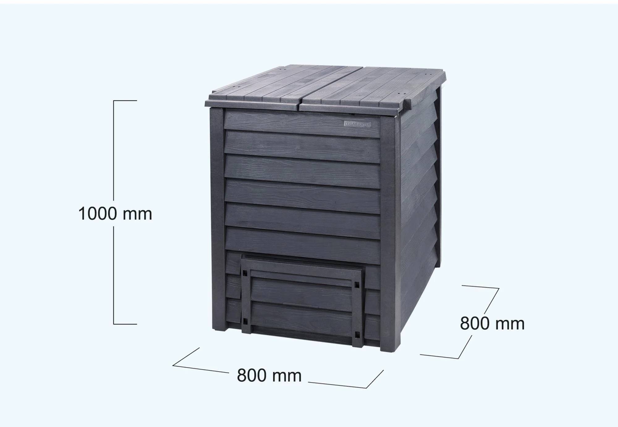 Garantia - Composteur Thermo-Wood 600 L brun anthracite L80 x l80 x H100 cm - Imagen 6