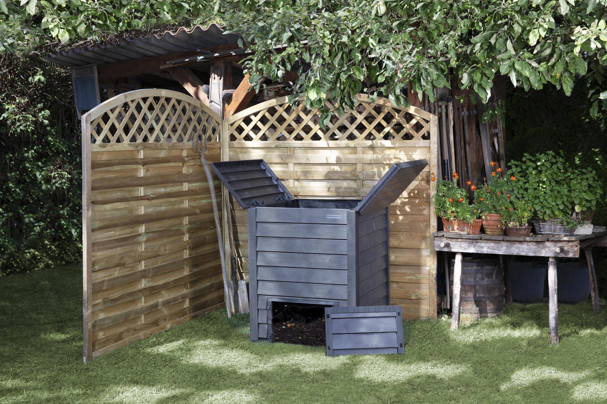 Garantia - Composteur Thermo-Wood 600 L brun anthracite L80 x l80 x H100 cm - Imagen 10