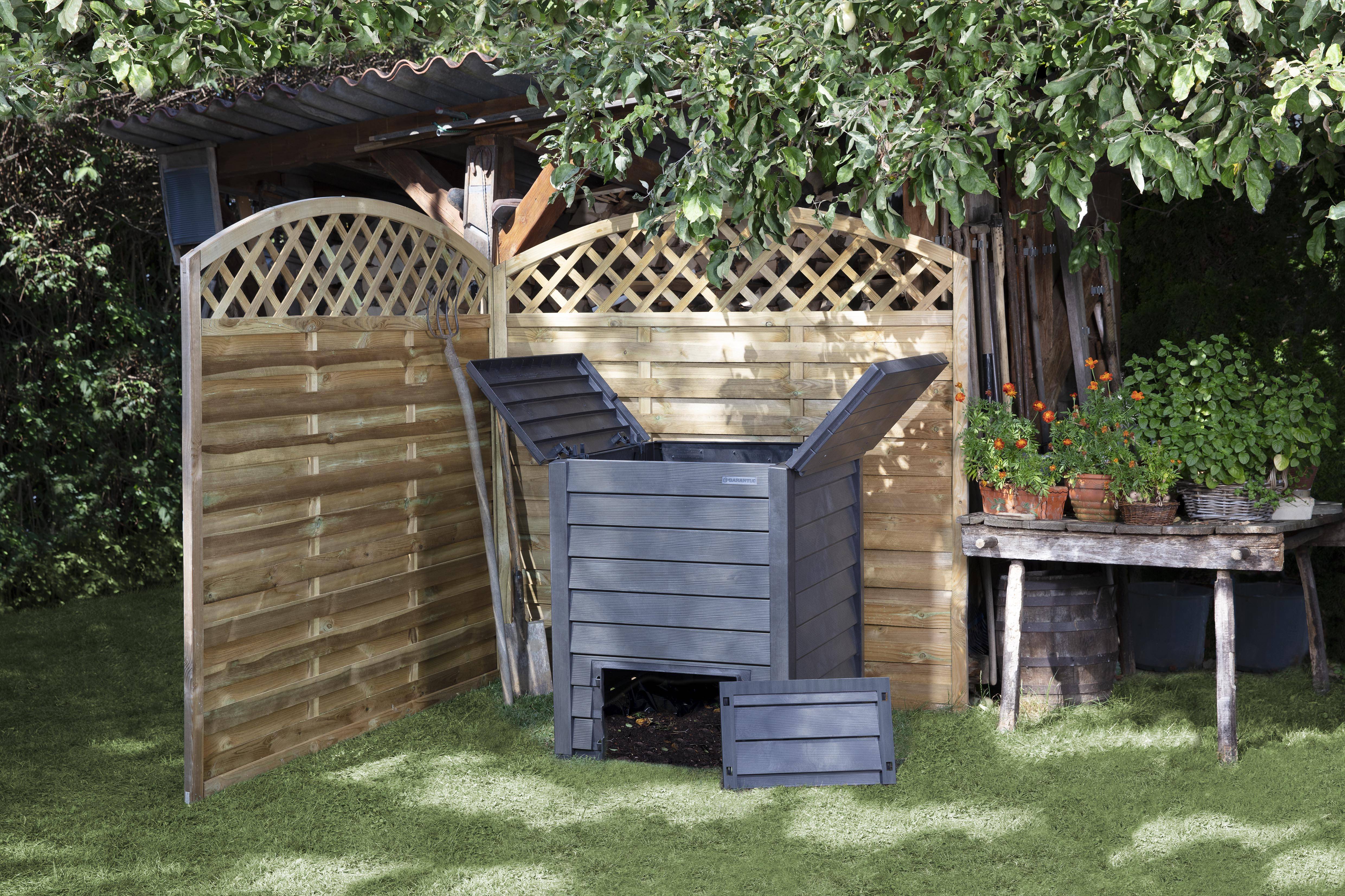 Garantia - Composteur Thermo-Wood 600 L brun anthracite L80 x l80 x H100 cm - Imagen 3