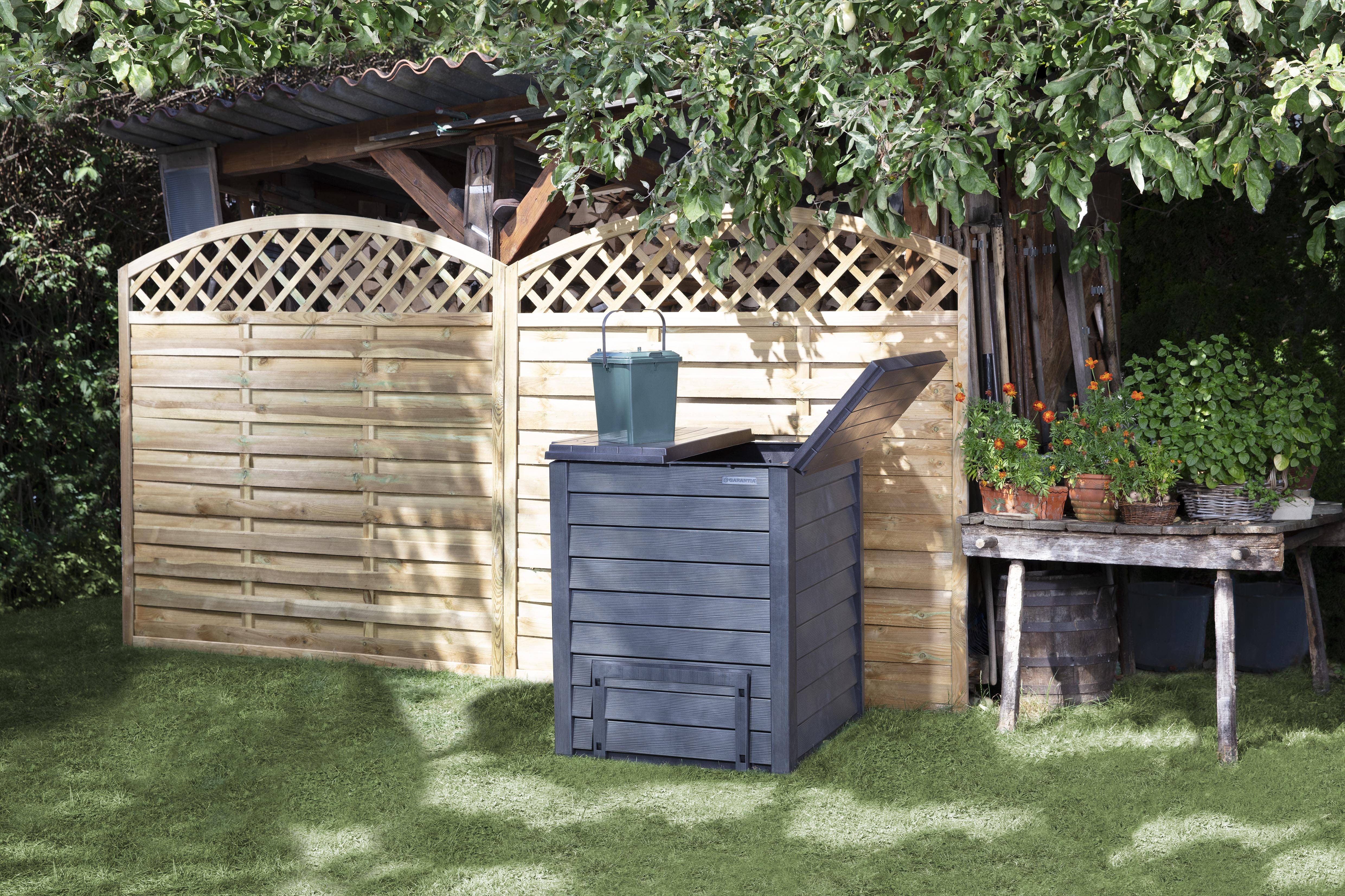 Garantia - Composteur Thermo-Wood 600 L brun anthracite L80 x l80 x H100 cm - Imagen 5