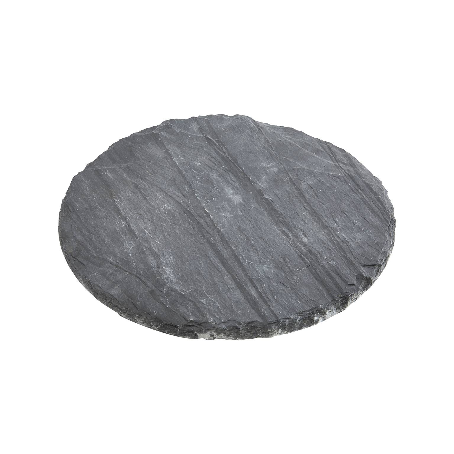 Pas japonais ardoise rond Noir Ø.40 x 1,6 / 2,2 cm