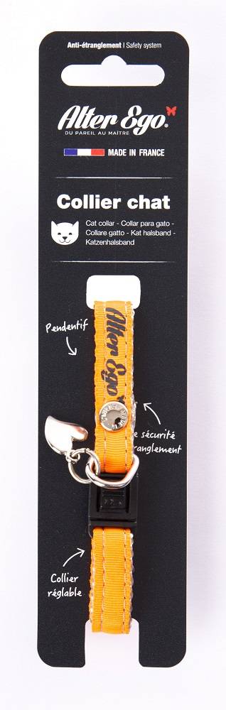 Alter Ego - Alter Ego - Collar ajustable Alpinista naranja para gato