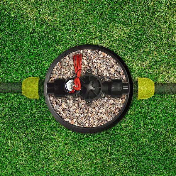 Jardibric - Regard de visite circulaire polypropylène noir et vert Ø 21 cm H 20 cm - JARDIBRIC - Imagen 1