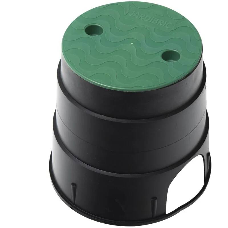Jardibric - Regard de visite circulaire polypropylène noir et vert Ø 21 cm H 20 cm - JARDIBRIC - Imagen 2