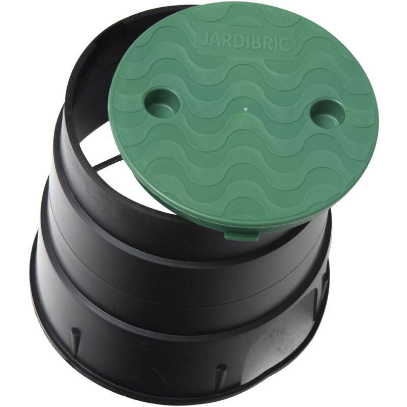 Jardibric - Regard de visite circulaire polypropylène noir et vert Ø 21 cm H 20 cm - JARDIBRIC - Imagen 3