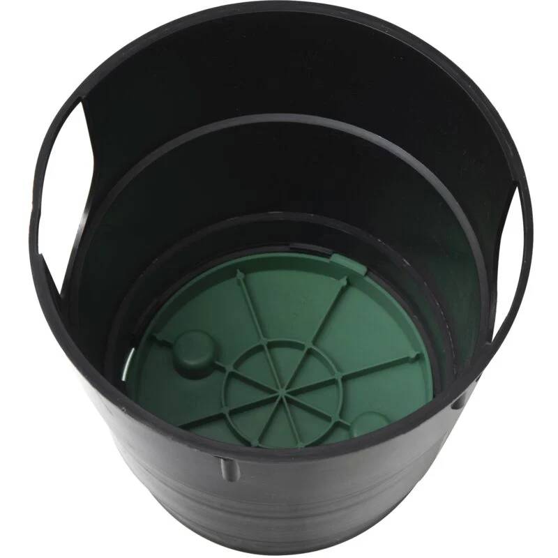 Jardibric - Regard de visite circulaire polypropylène noir et vert Ø 21 cm H 20 cm - JARDIBRIC - Imagen 5