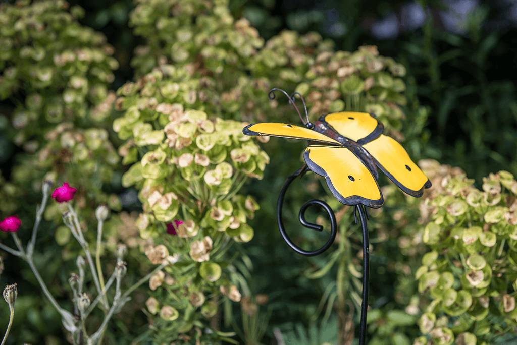 Garden ID - Décoration métal papillon jaune L.14 x l.18 x H.98 cm - Image 5