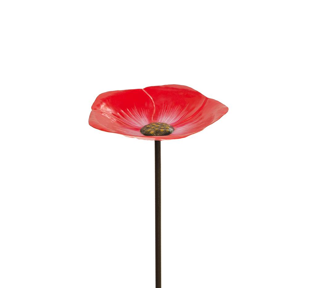 Garden ID - Garden ID - Mangeoire métal déco coquelicot sur tige Ø. 18 cm - Image 3