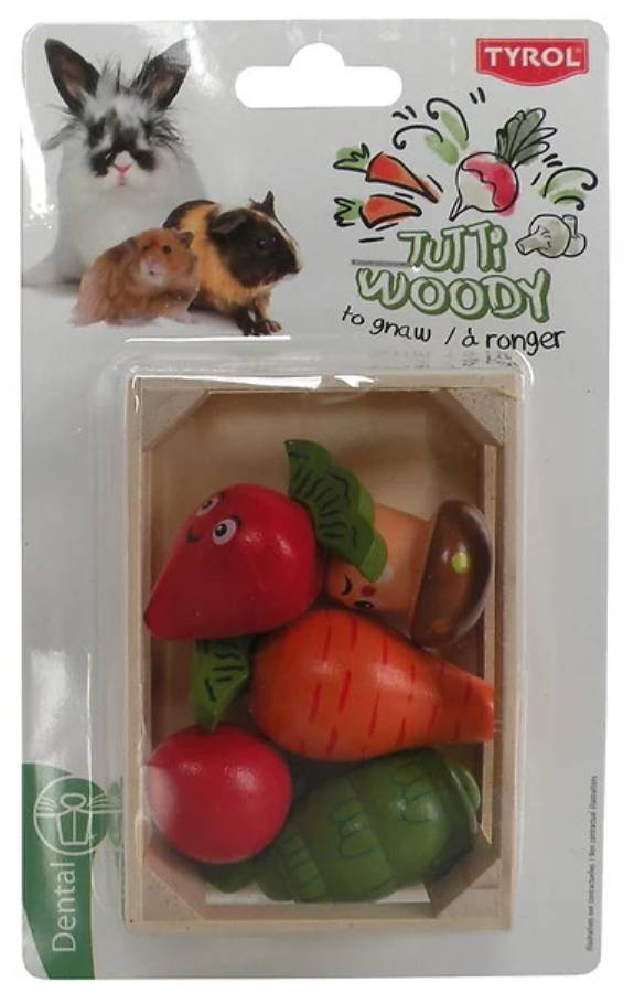 Tyrol - Caisse de légumes à ronger Tutti Woody L7 x l3,6 x h10 cm - Imagen 3