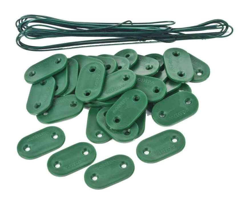 Sicatec - Kit de fixation vert en sachet de 10 unités - L.10 x l.2 x H.1 cm - Imagen 1