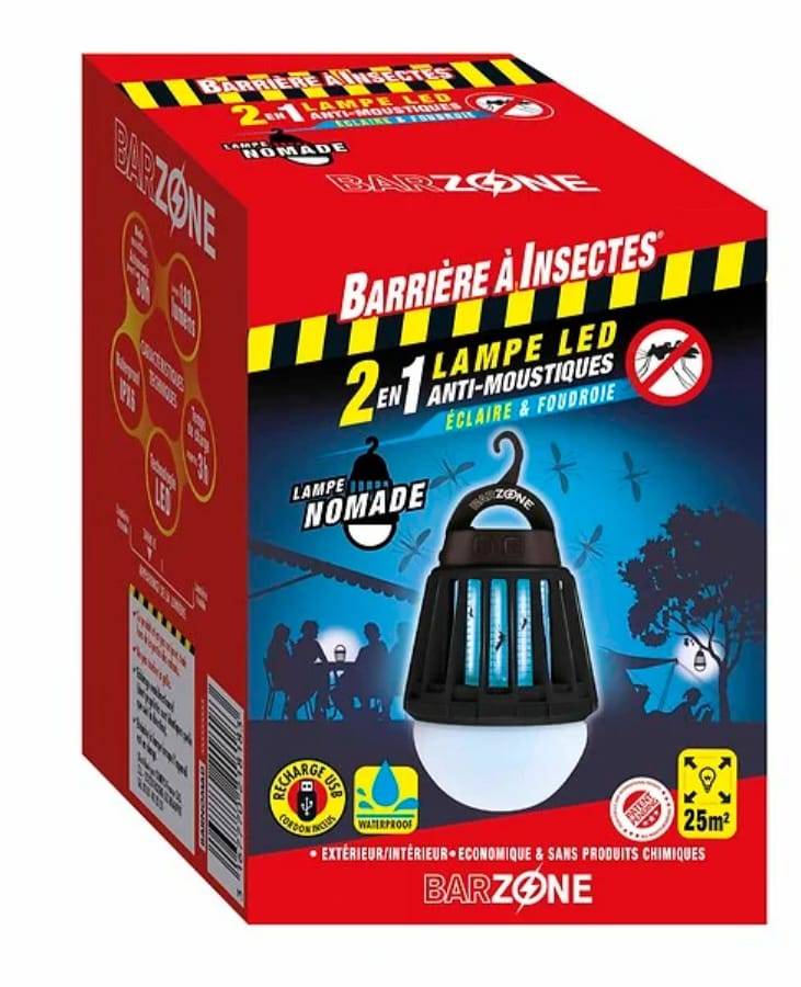 Barrière à insectes - Lampe anti-moustiques nomade LED - BARRIERE A INSECTES