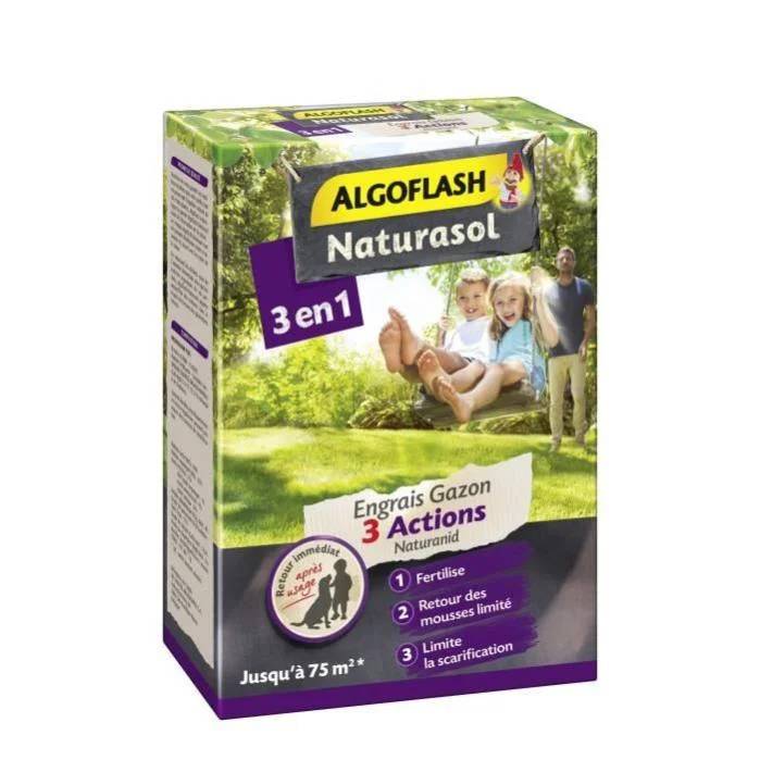 Algoflash Naturasol - Engrais gazon 3 actions granulés Naturanid 3kg - ALGOFLASH NATURASOL - Imagen 2