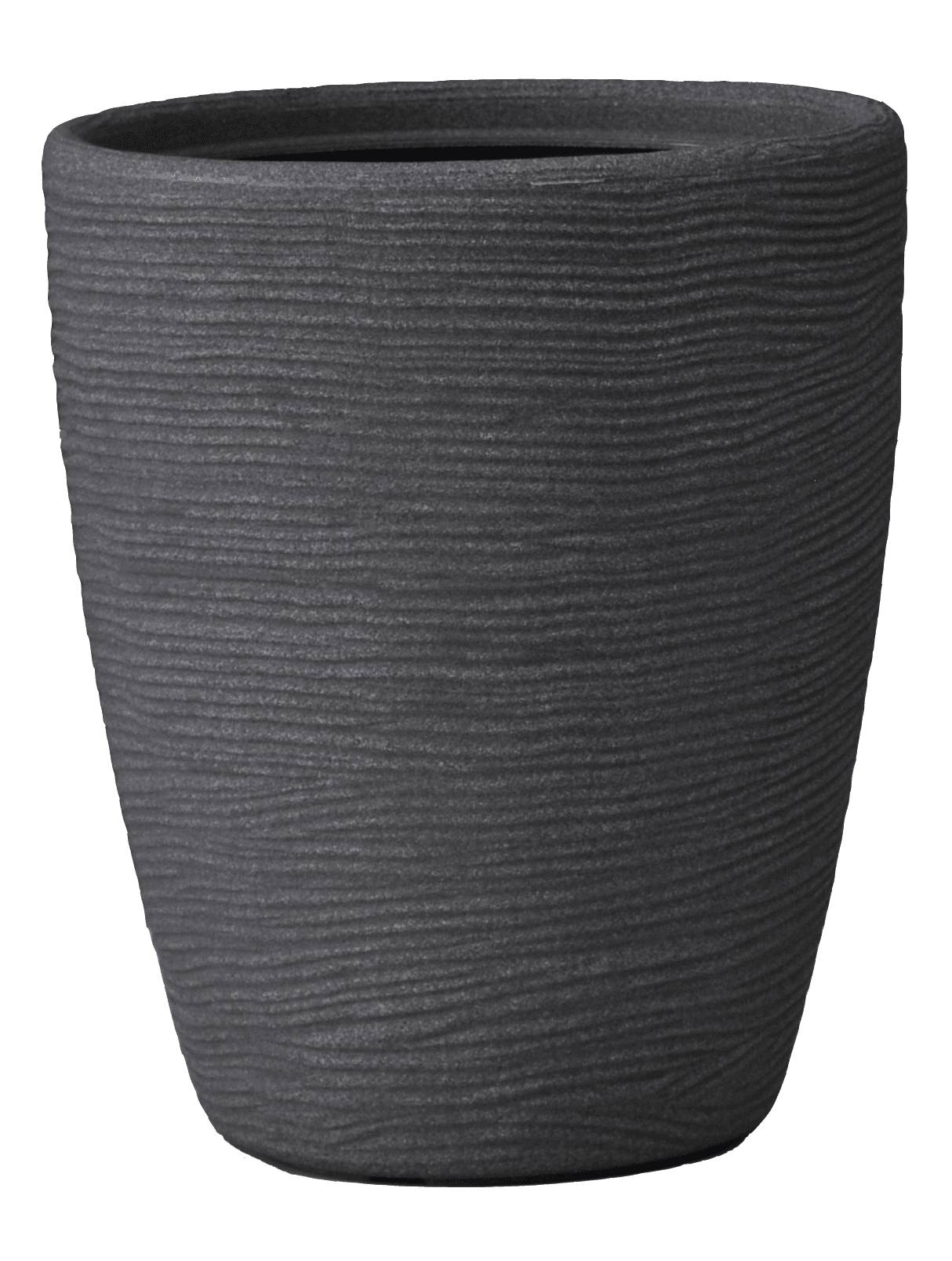 Chapelu Frères - Chapelu - Pot Minéral rond granit en polyéthylène Ø.30 x H.36 cm
