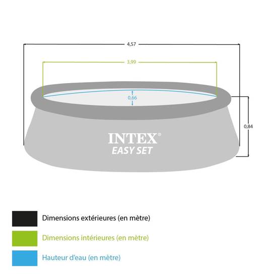 Intex - Kit piscine gonflable Easy Set 4,57 x 0,84 m - Image 4