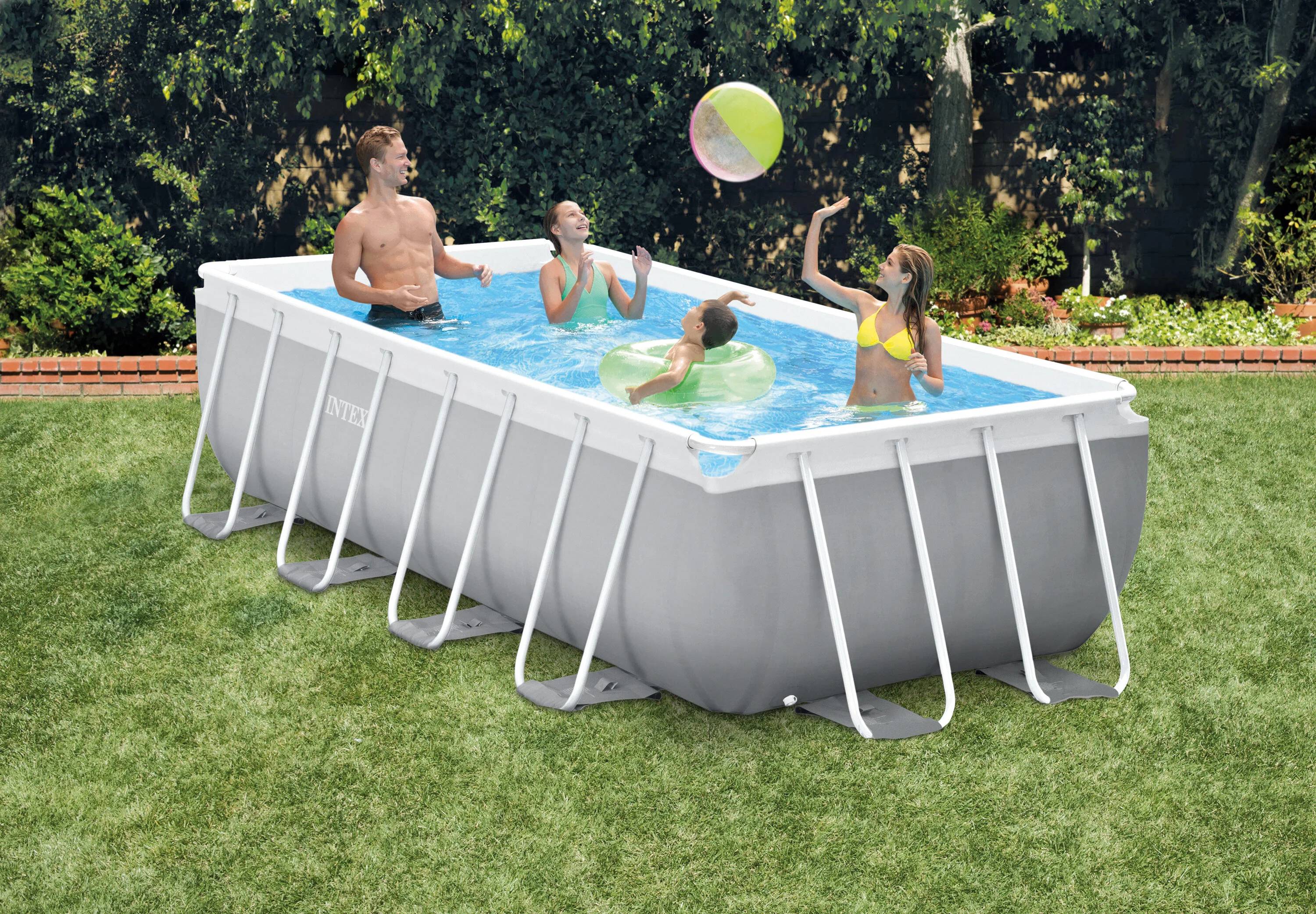 Intex - Kit piscine Prism Frame rectangulaire 4,00 x 2,00 x 1,00 m - Imagen 4
