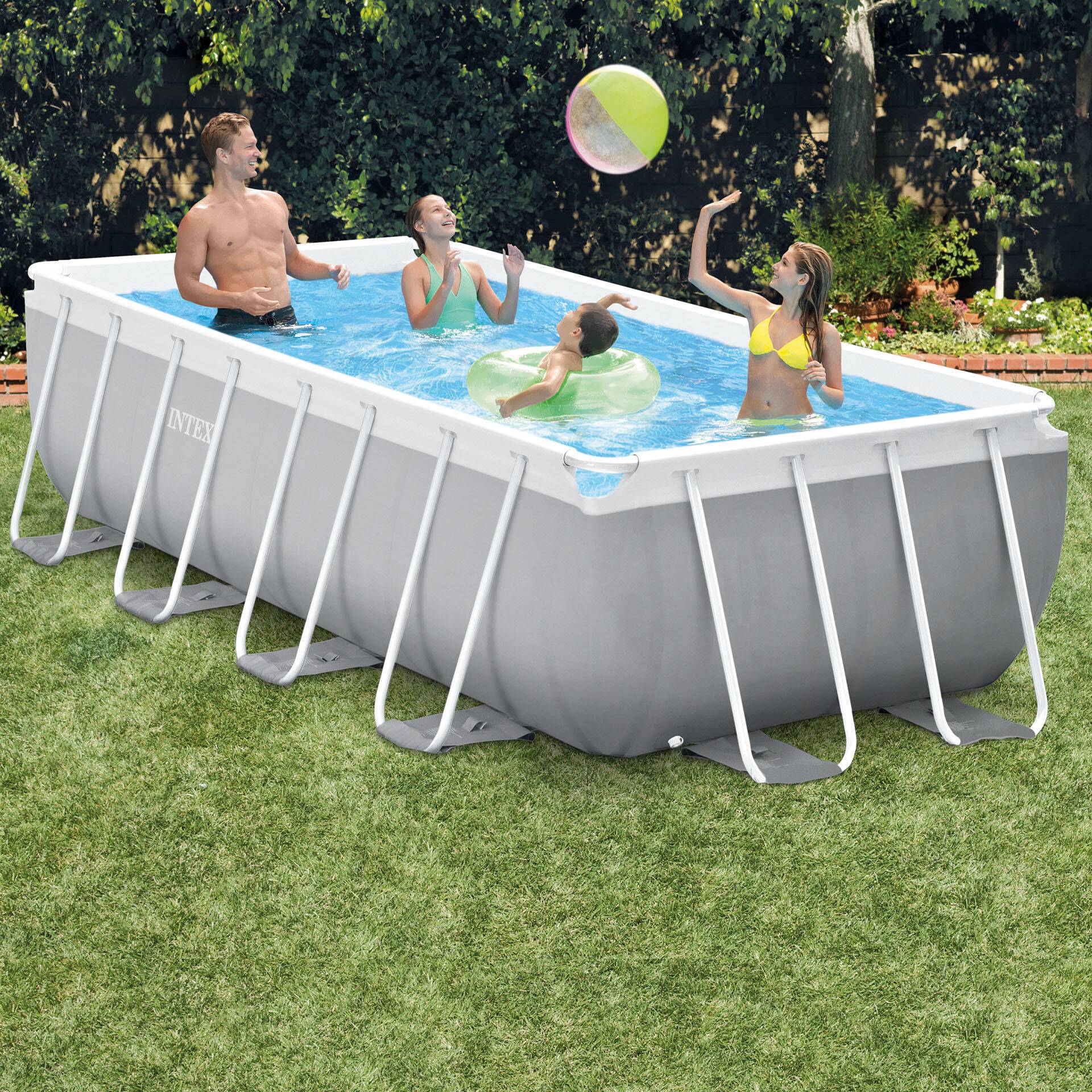 Intex - Kit piscine Prism Frame rectangulaire 4,00 x 2,00 x 1,00 m - Imagen 7