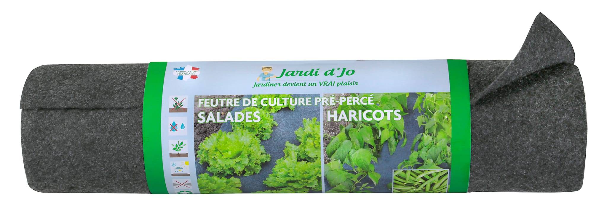 Jardi d'Jo - Feutres de cultures pré-percés - salades-haricots