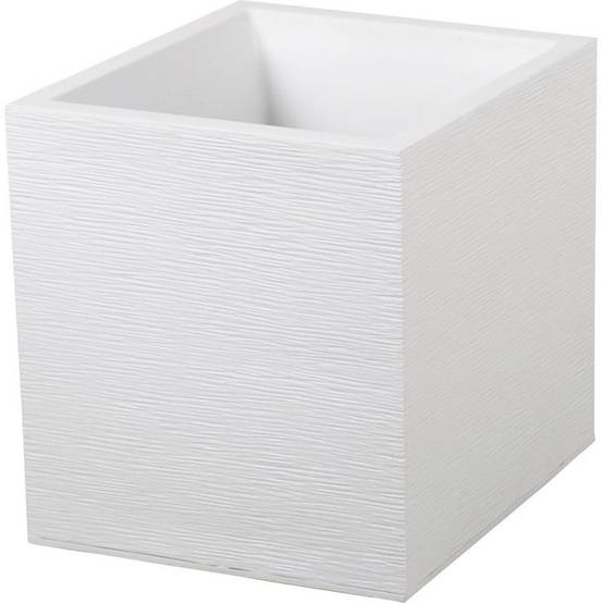 EDA Plastiques - Pot de fleurs carré graphit blanc L39.5 x l39.5 x H43.5 cm - Image 9