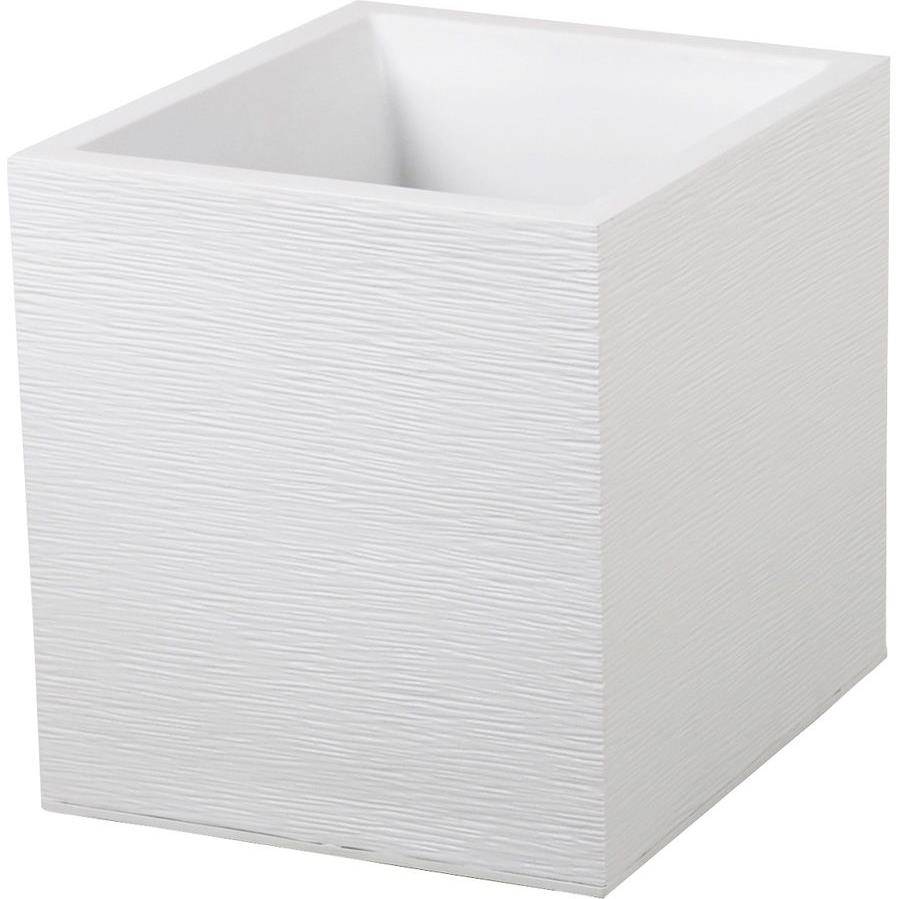 EDA Plastiques - Pot de fleurs carré graphit blanc L39.5 x l39.5 x H43.5 cm - Image 9