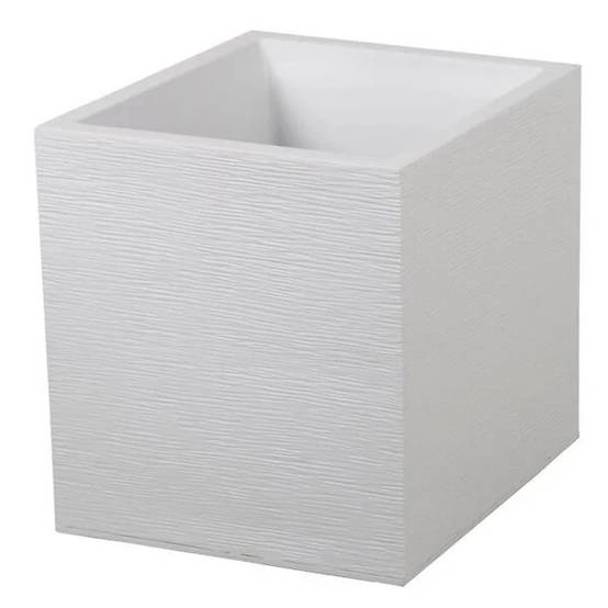 EDA Plastiques - Pot de fleurs carré graphit blanc L39.5 x l39.5 x H43.5 cm - Image 13