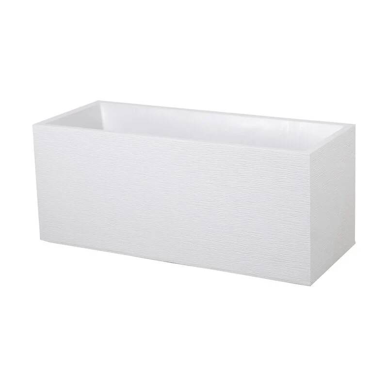 EDA Plastiques - Jardinera rectangular grafito blanco L99.5 x l39.5 x H43.5 cm - Imagen 9